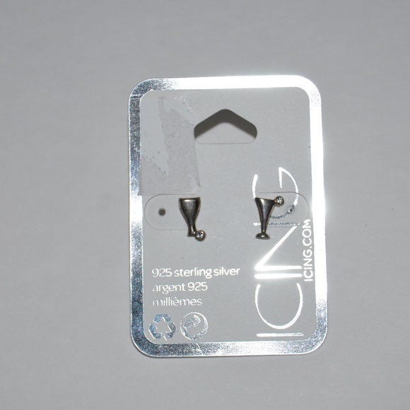 New Popping Bottles Sterling Silver Stud Earrings - Picture 2 of 3